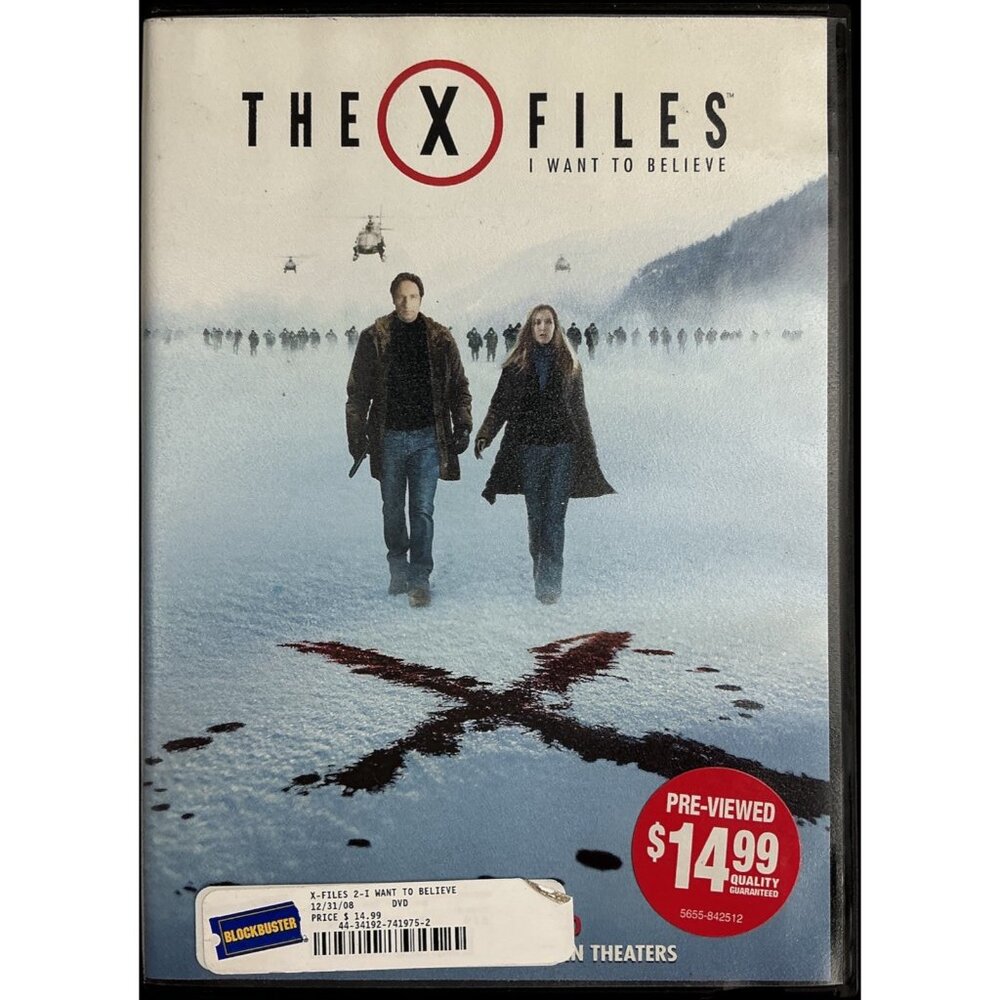 The X Files: I Want to Believe (DVD, 2008) David Duchovny, Gillian Anderson